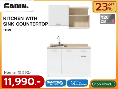 COMPACT KITCHEN WITH SINK CABIN