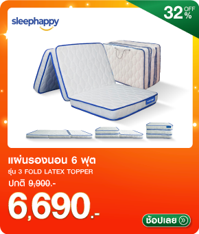 แผ่นรองนอน 6 ฟุต SLEEPHAPPY