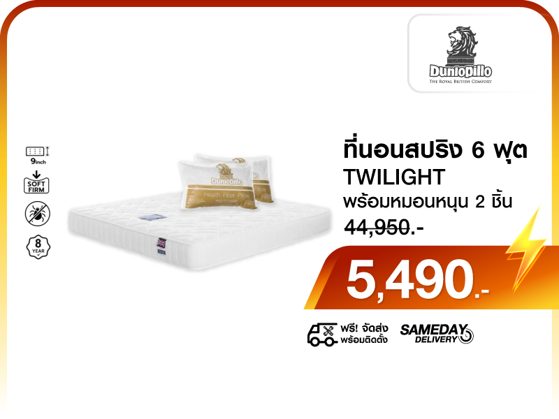 ที่นอน 6 ฟุต DUNLOPILLO