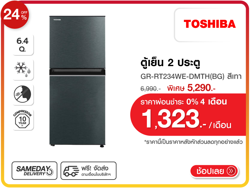 ตู้เย็น 2 ประตู TOSHIBA
