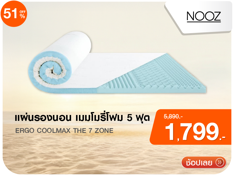 ท็อปเปอร์เมมโมรี่โฟม 5 ฟุต NOOZ