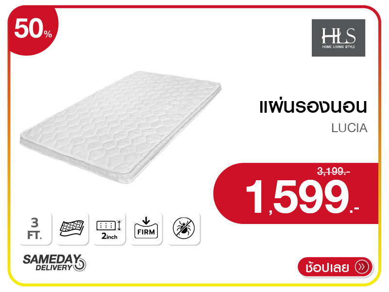 แผ่นรองนอน 3 ฟุต HLS