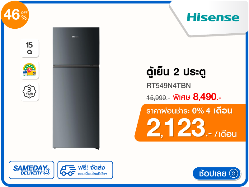 ตู้เย็น 2 ประตู HISENSE
