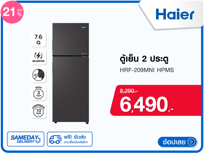 ตู้เย็น 2 ประตู HAIER