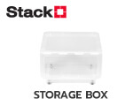 กล่องเก็บของ มีล้อ ฝาหน้า STACKO 70552 ไซซ์ L สีใส