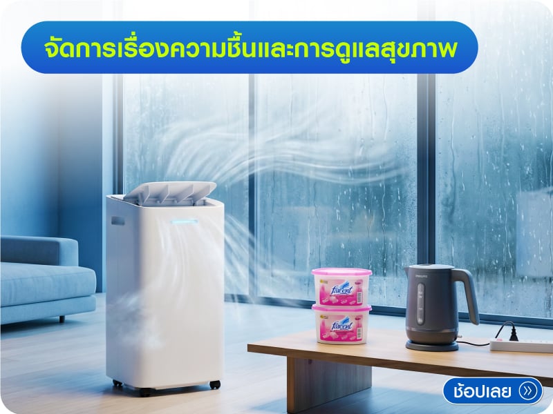 จัดการเรื่องความชื้น  และการดูแลสุขภาพ