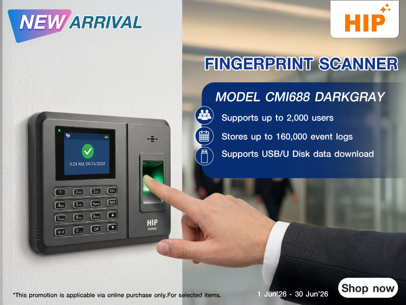 FINGERPRINT SCANNER HIP MODEL CMI688 DARKGRAY