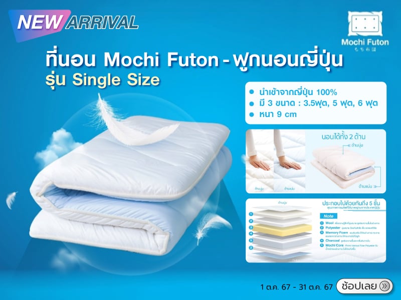 Mattress Mochi Futon  Japanese-Futon 