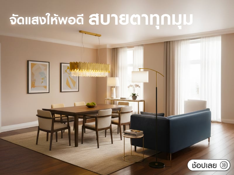 จัดไฟให้เหมาะสม และถนอมสายตา