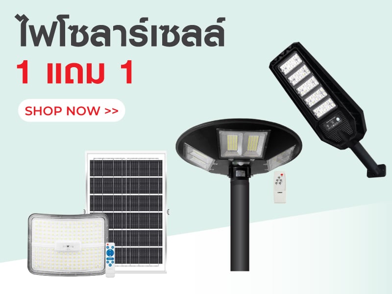 ไฟโซลาร์เซลล์ 1 แถม 1