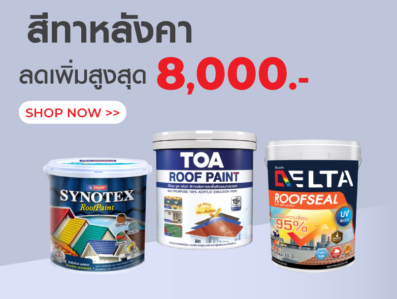 สีทาหลังคา ลดเพิ่มสูงสุด 8,000.-