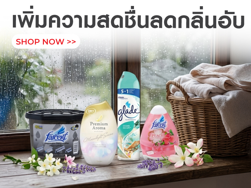 เพิ่มความสดชื่นลดกลิ่นอับ