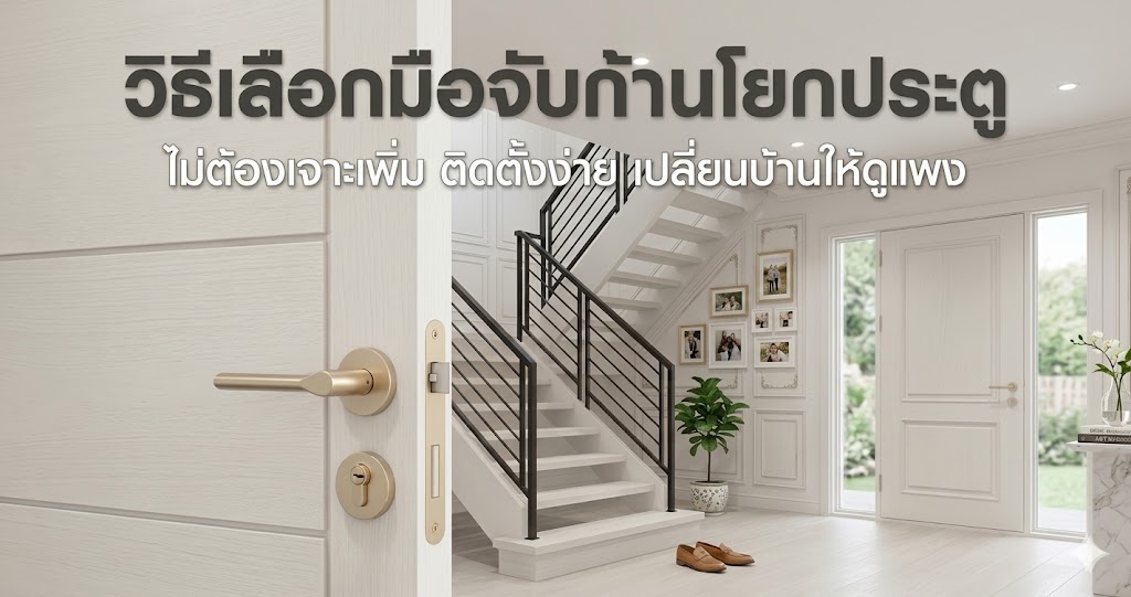 วิธีเลือกมือจับก้านโยกประตู ไม่ต้องเจาะเพิ่ม ติดตั้งง่าย เปลี่ยนบ้านให้ดูแพง