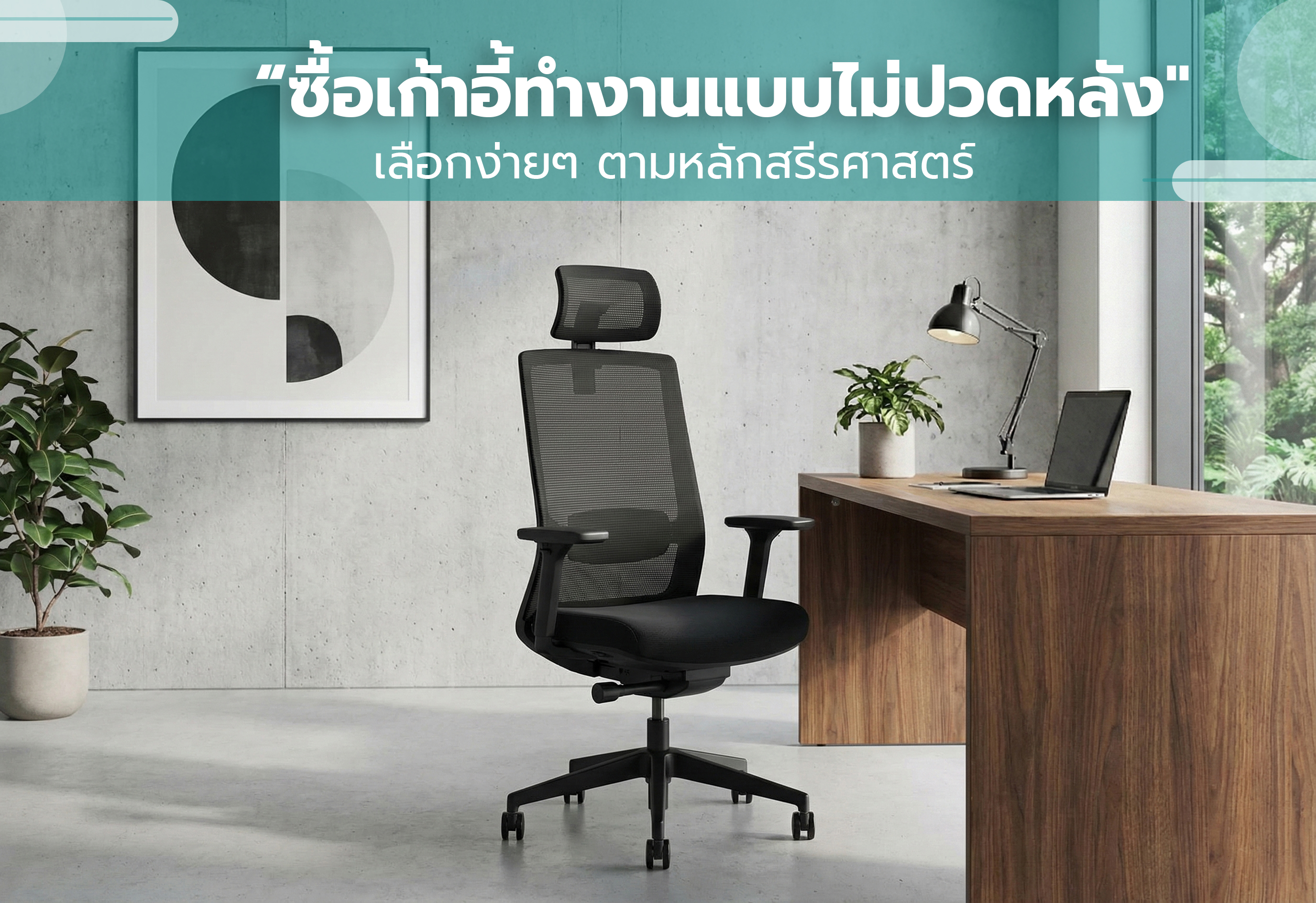 ซื้อเก้าอี้ทำงานแบบไม่ปวดหลัง เลือกง่าย ๆ ตามหลักสรีรศาสตร์