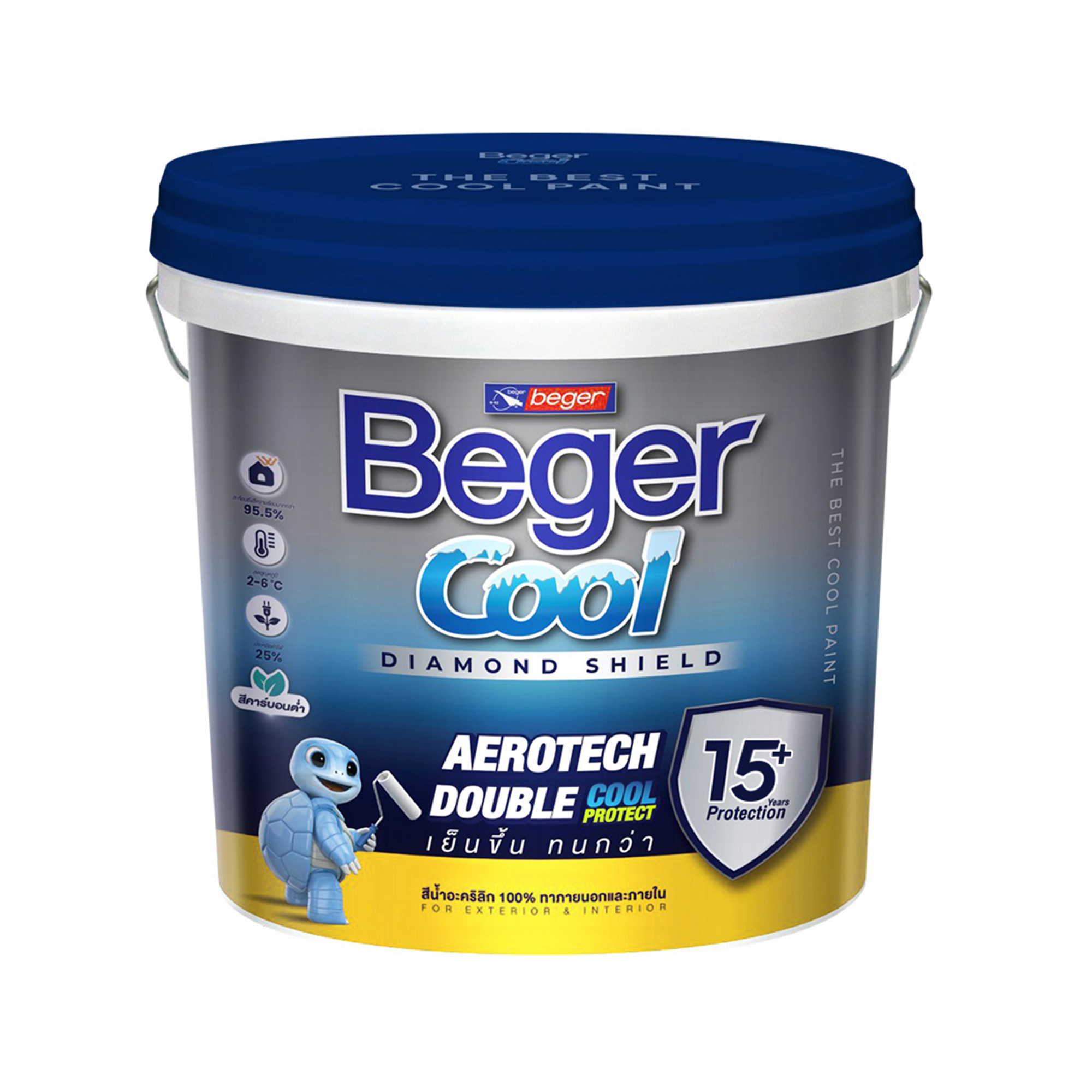 สีน้ำทาภายนอก BEGERCOOL DIAMONDSHIELD 15