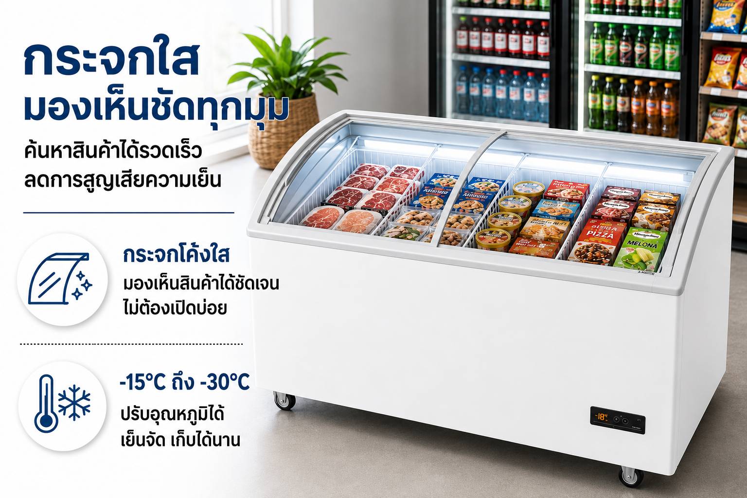 ตู้แช่ฝากระจกโค้ง HAIER SD-407DP 10.3 คิว สีขาว
