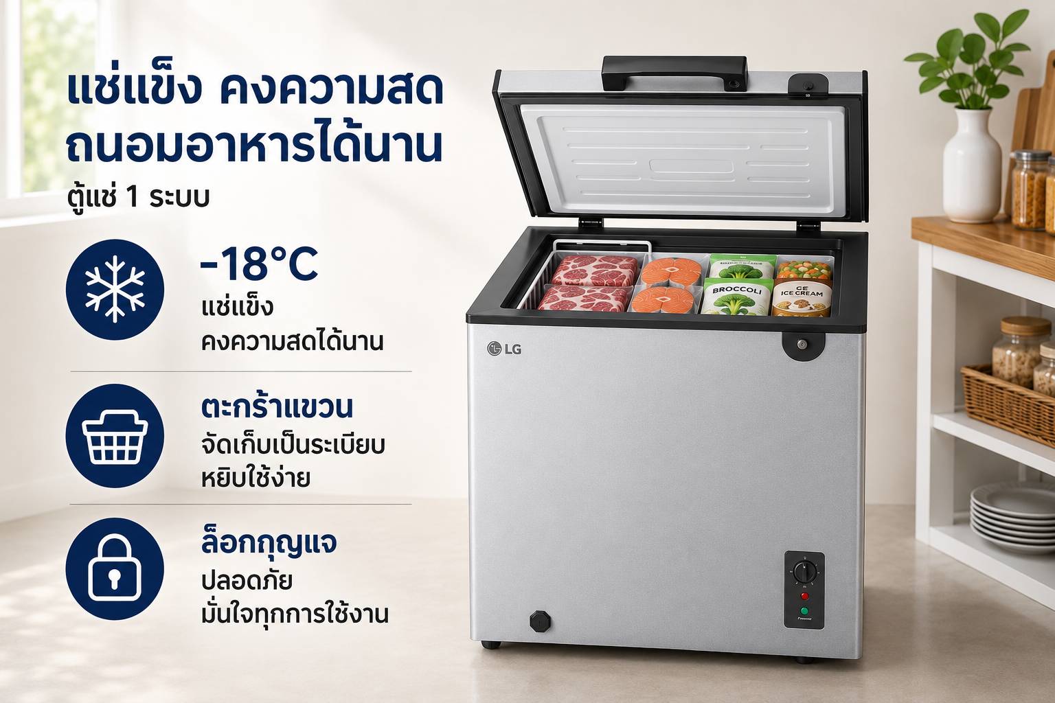 ตู้แช่ 1ระบบ LG GC-B155BQCF.ADVPLMT 4.8 คิว