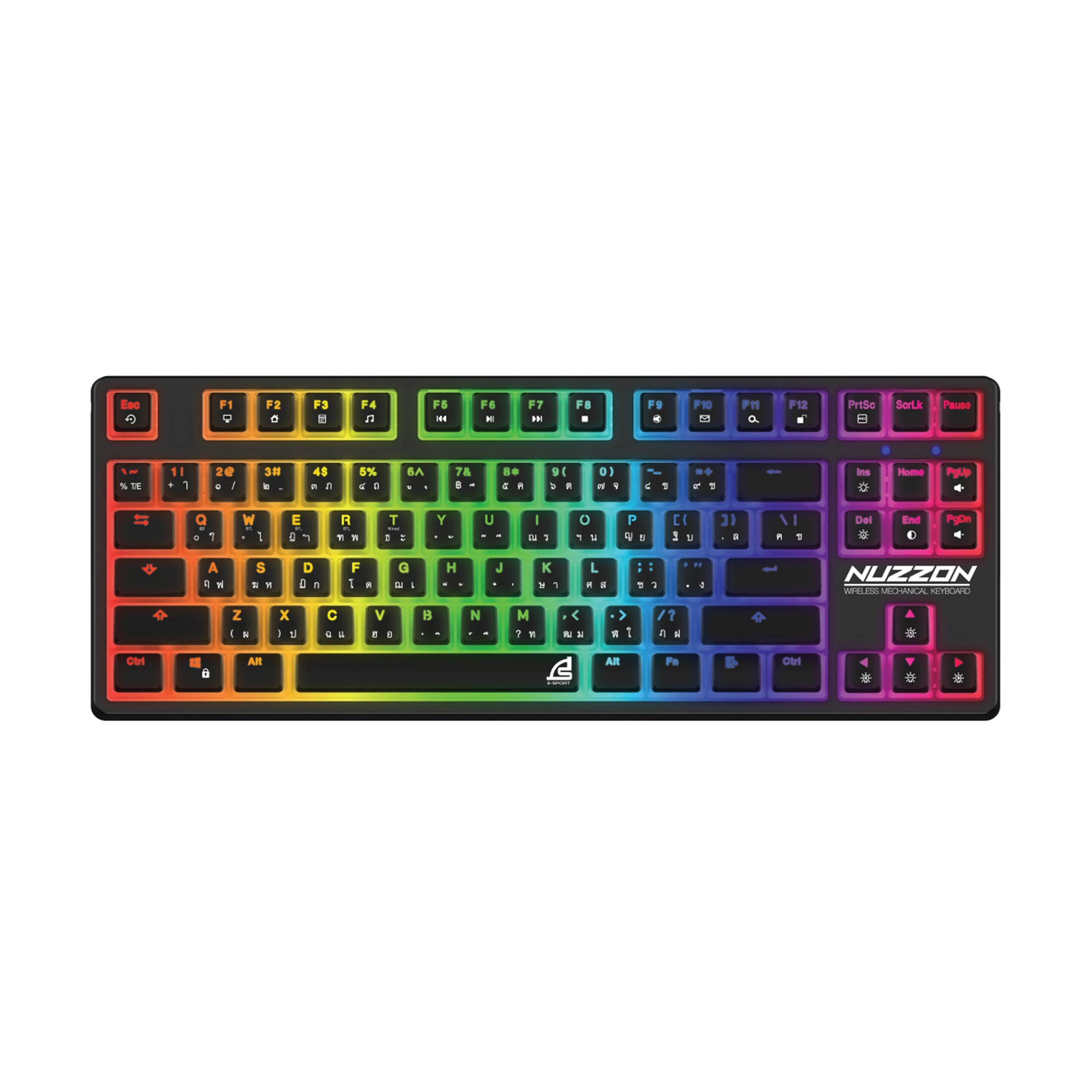 คีย์บอร์ดเกมมิ่ง SIGNO NUZZON KB-751BLK R สีดำ