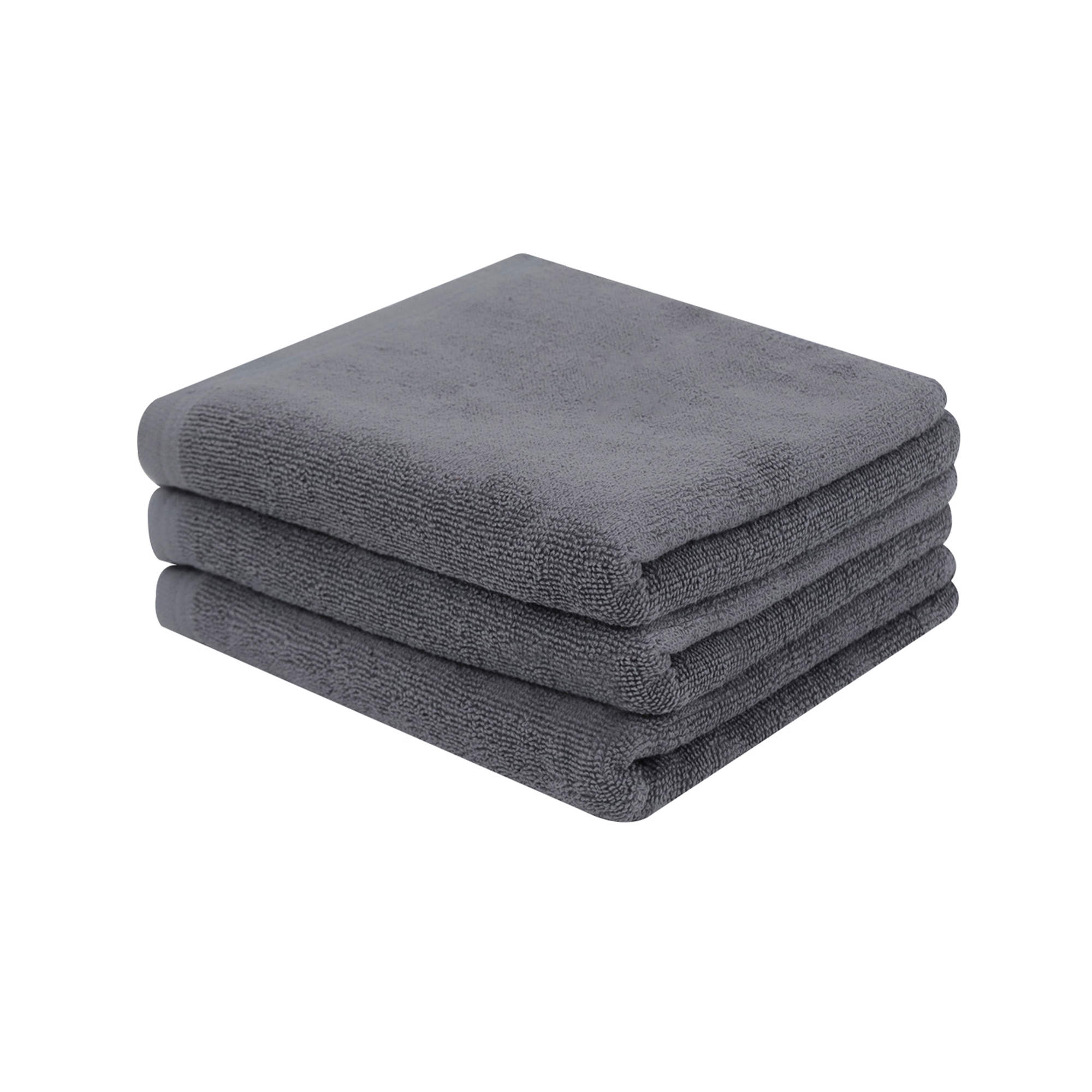ผ้าขนหนู HOME LIVING STYLE 15X30 นิ้ว สี GREY แพ็ก 3 ชิ้น