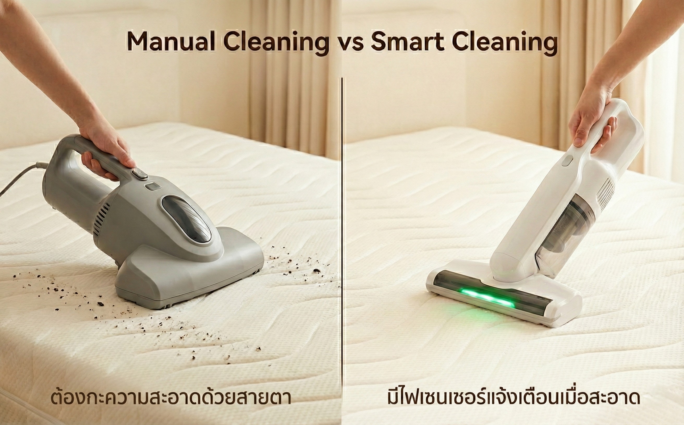 เครื่องดูดไรฝุ่นมีเซนเซอร์แจ้งเตือน