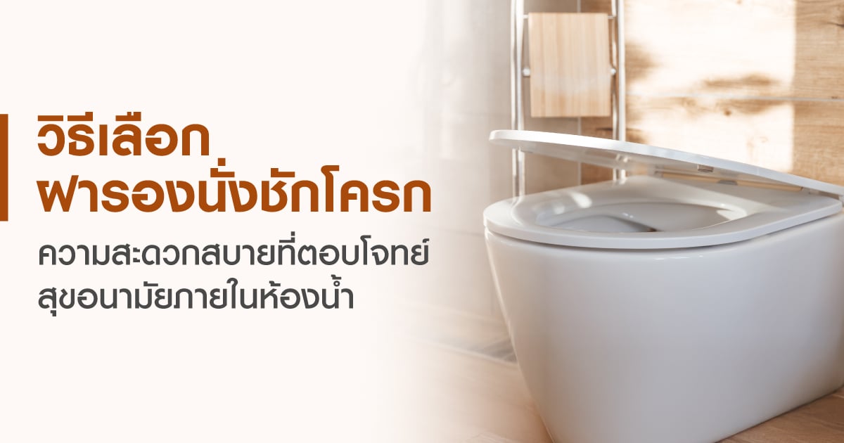 วิธีเลือกฝารองนั่งชักโครก ความสะดวกสบายที่ตอบโจทย์สุขอนามัยภายในห้องน้ำ