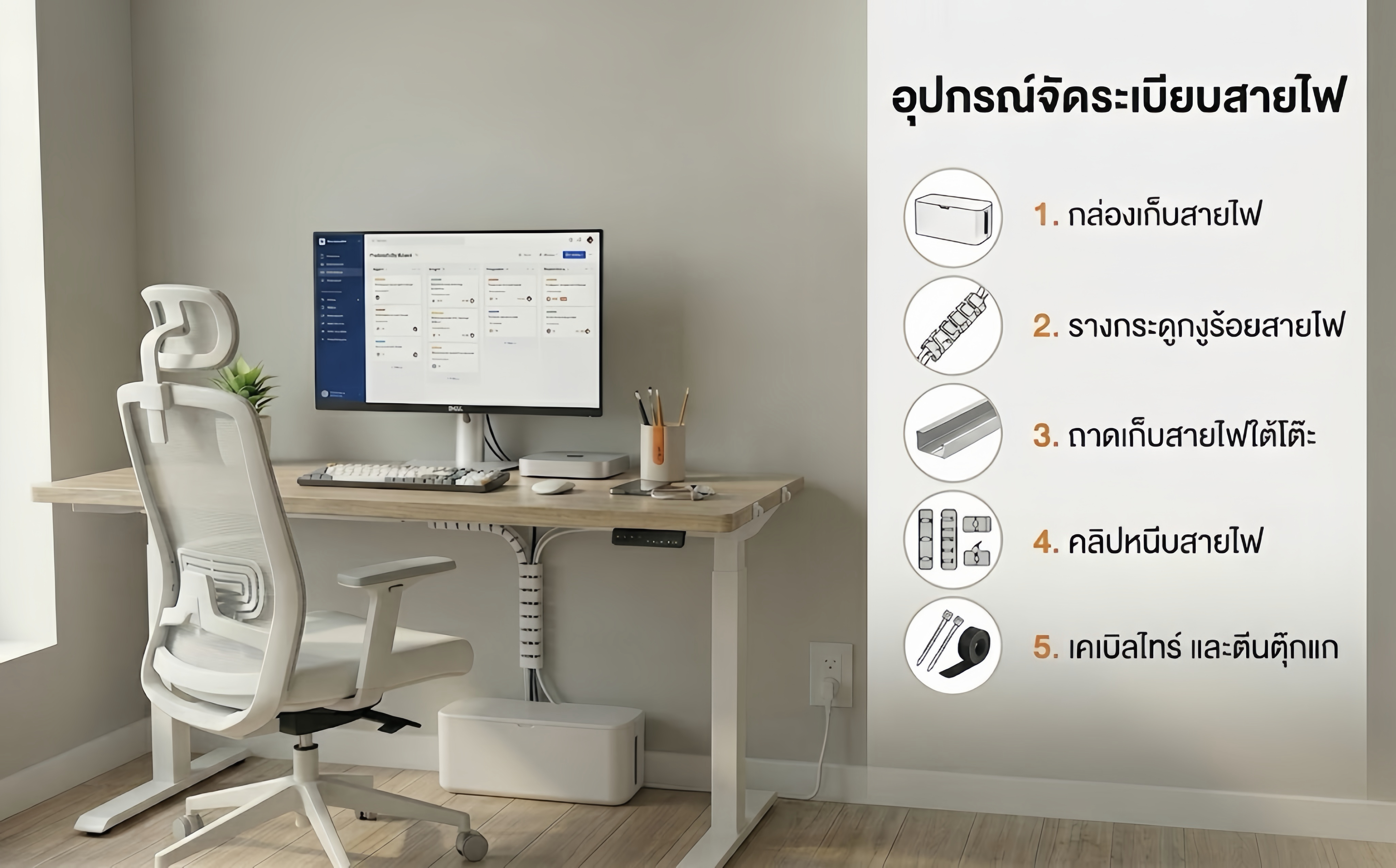 อุปกรณ์จัดระเบียบสายไฟ