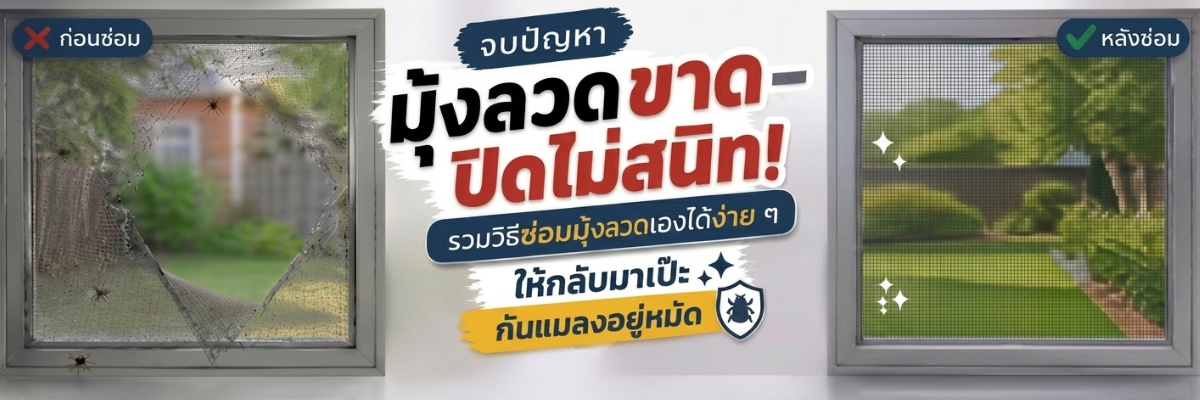 จบปัญหามุ้งลวดขาด–ปิดไม่สนิท! รวมวิธีซ่อมมุ้งลวดเองได้ง่าย ๆ ให้กลับมาเป๊ะ กันแมลงอยู่หมัด 