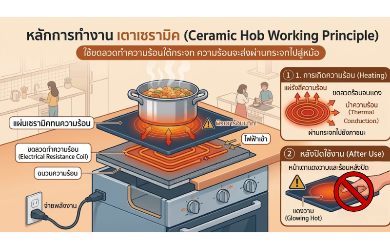 หลักการทำงานเตาเซรามิก