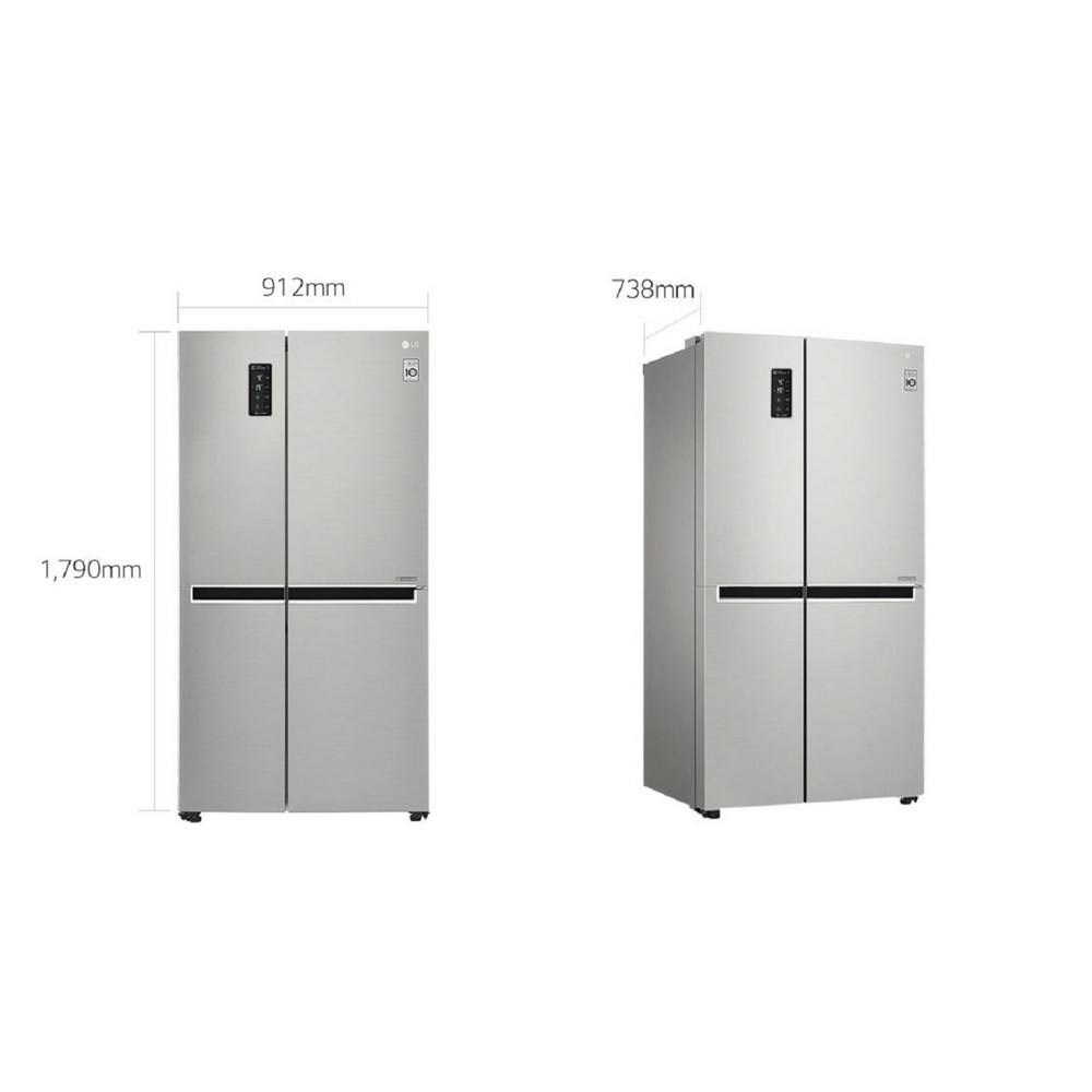 LG SIDE BY SIDE REFRIGERATOR GCB247SLUV 687L SILVER