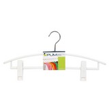 CLOTHES HANGER WITH CLIPS PLIM HHG003-W WHITE