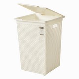 CLOTHBASKET SQUAREWITHLID HH-1110 IVORY