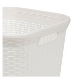 CLOTH BASKET TALL SQUARE 5989 PLIM WHITE