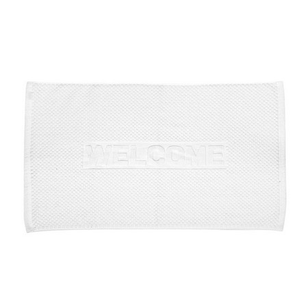 TOWEL RUG HOME LIVING STYLE WELCOME 17X28" WHITE