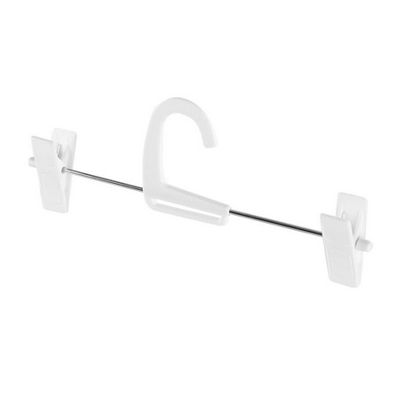 CLOTHES HANGER WITH CLIPS PLIM HHG001-W WHITE