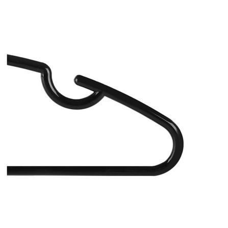 CLOTHES HANGER PLIM H022-B BLACK PACK6