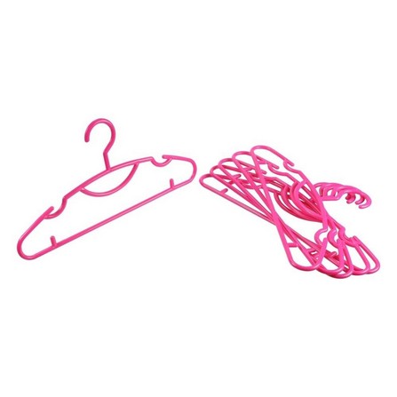 CLOTHES HANGER PLIM KING SIZE PINK PACK6