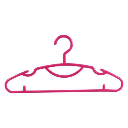 CLOTHES HANGER PLIM KING SIZE PINK PACK6
