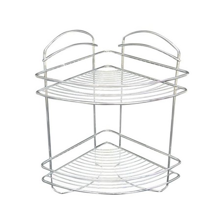 CORNER RACK CHROME 2TIERS CW12077
