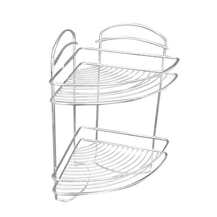 CORNER RACK CHROME 2TIERS CW12077