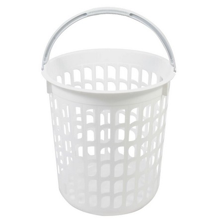 ROUND LAUNDRY BASKET WITH HANDLE JCJ 4212 WHITE