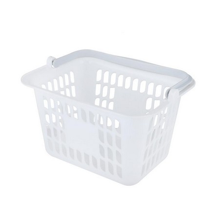 SMALL RECTANGULAR BASKET WITH HANDLES JCJ 4117 WHITE