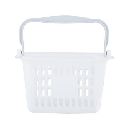 SMALL RECTANGULAR BASKET WITH HANDLES JCJ 4117 WHITE