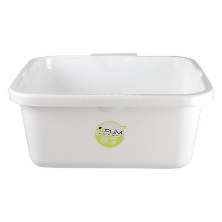 SQUARE BASIN PLIM 38cm WHITE