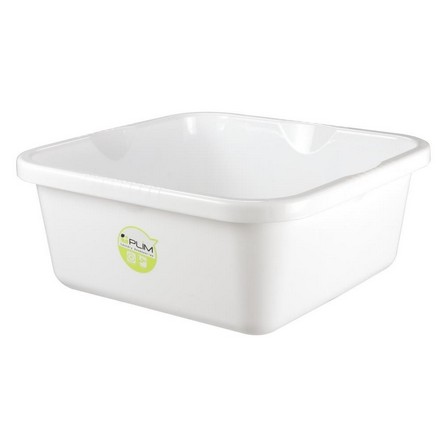SQUARE BASIN PLIM 38cm WHITE