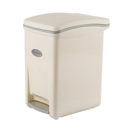 RECTANGULAR PEDAL BIN PN PN6002 18.5L WHITE/GREY