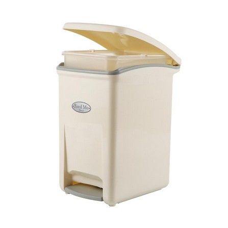 RECTANGULAR PEDAL BIN PN PN6002 18.5L WHITE/GREY