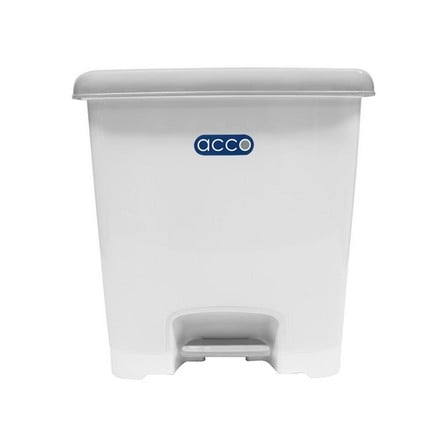 SQUARE DUSTBIN PEDAL ACCO CHIC 30L WHITE/GREY