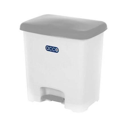 SQUARE DUSTBIN PEDAL ACCO CHIC 30L WHITE/GREY