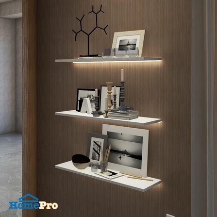 ACRYLIC WALL SHELF STACKO 90X24X1.8CM WHITE