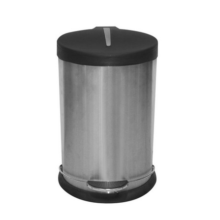 ROUND DUSTBIN PEDAL ACCO HP-009 12L SILVER